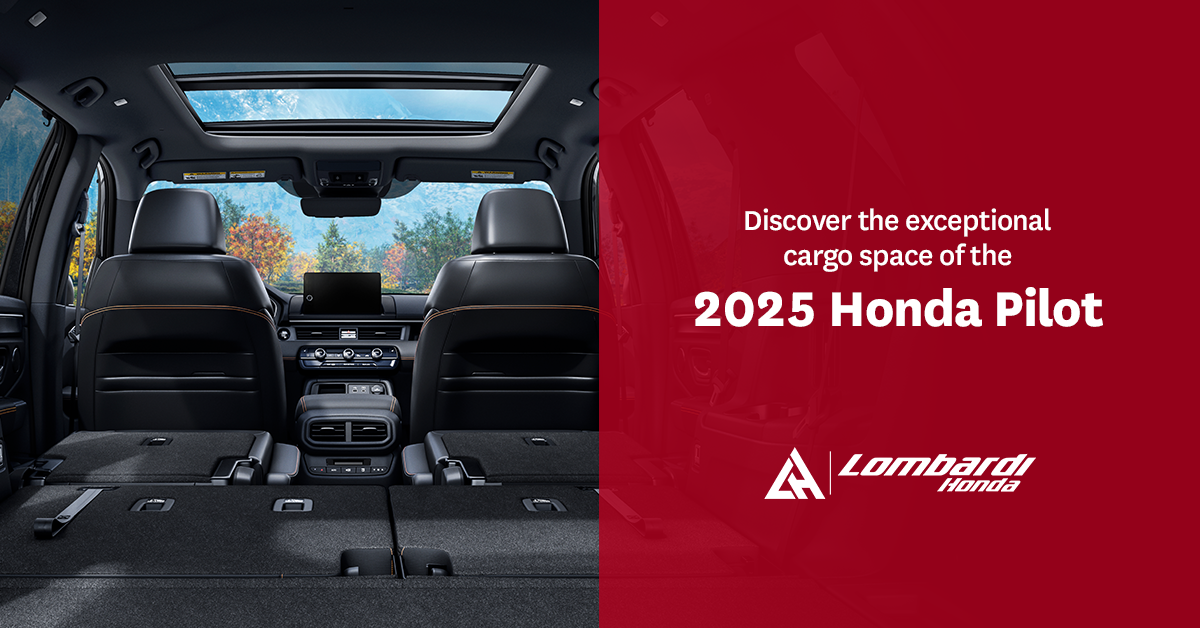 Discover the exceptional cargo space of the Honda Pilot at Lombardi Honda