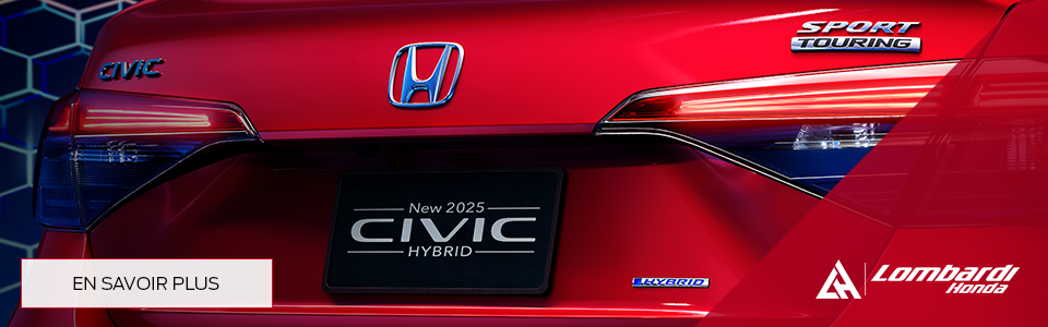 Réservez votre essai. Découvrez la Civic 2025. Contactez-nous. Prenez rendez-vous. Offres spéciales. Essayez-la dès maintenant. Visitez Lombardi Honda. Faites un essai routier. Profitez des promotions. Explorez la Civic hybride. Commandez la vôtre. Demandez plus d'informations. Obtenez un devis gratuit. Passez à l'hybride. Découvrez la technologie Honda. Achetez votre Civic hybride. Faites votre réservation. Consultez les stocks. Testez la performance.